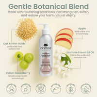 Ahimsa Gentle Daily Shampoo — Organic Hydrating Shampoo for Dry, Curly & Color Treated Hair | Made in USA