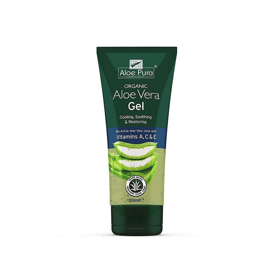 Aloe Pura Aloe Vera Gel with Vit A C & E Soothing & Nourishing for Skin & Hair 200ml/6.76 oz