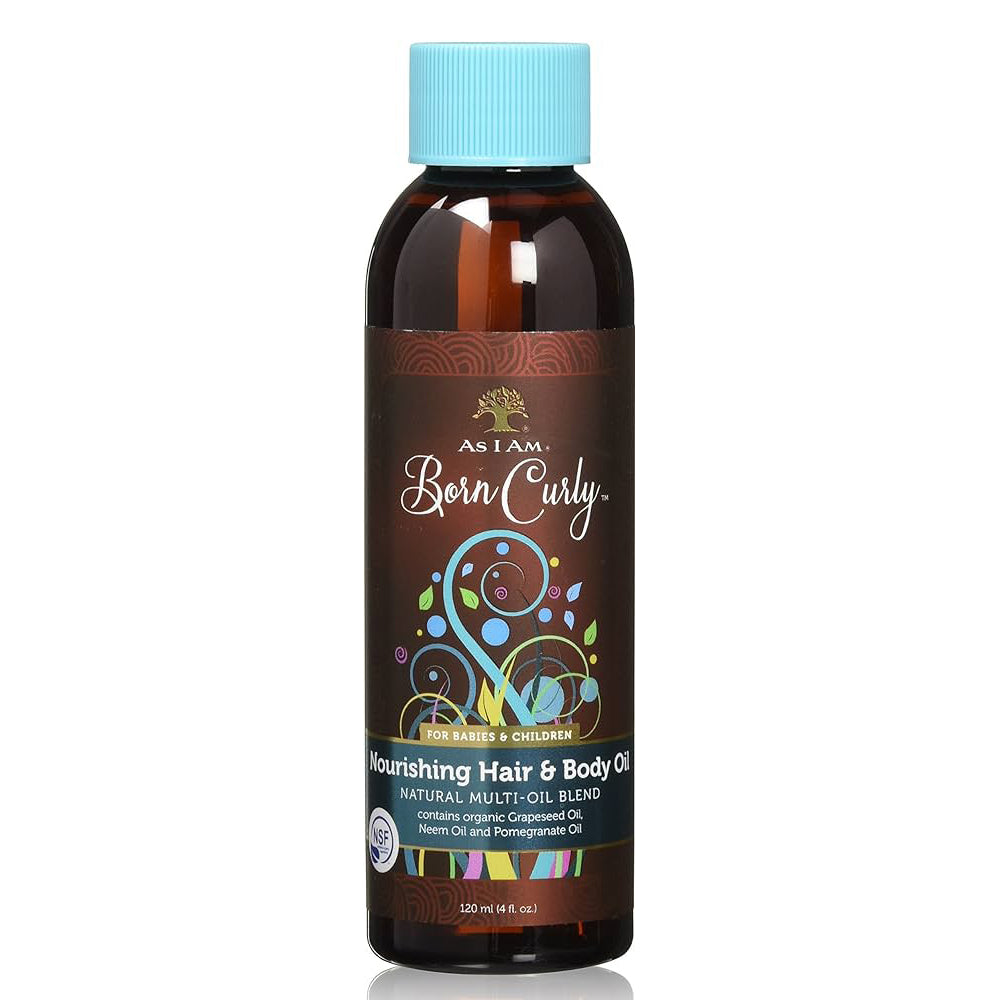 As I Am Born Curly Nourishing Hair And Body Oil Deeply Hydrating & Gentle for Kids 120 ml/4.06 oz