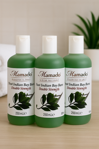 Mamado Original West Indian Double Strength Bay Rum Skin & Scalp Tonic for Revitalising Care 250ml (3 Pack)