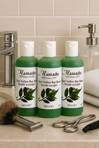 Mamado Original West Indian Double Strength Bay Rum Skin & Scalp Tonic for Revitalising Care 250ml (3 Pack)