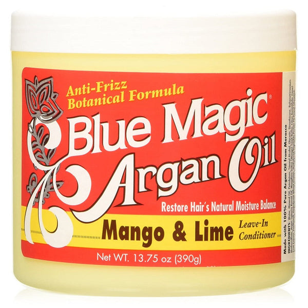Blue Magic Argan Oil Mango & Lime Leave-in Conditioner 14 oz / 390 gm - For Natural & Relaxed Hair, Frizz Control & Moisture