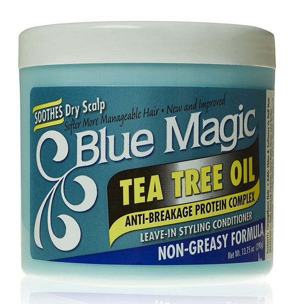 Blue Magic Tea Tree Oil Leave-In Styling Conditioner 14 oz / 390 gm - For Anti-Breakage & Scalp Health