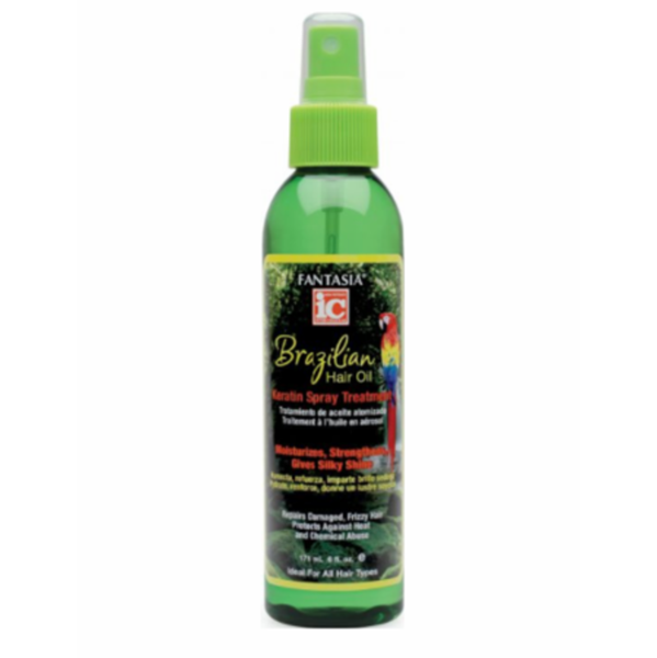 Fantasia IC Brazilian Hair Oil Keratin Spray Treatment for Frizz Control & Radiant Shine 171ml/5.78 oz