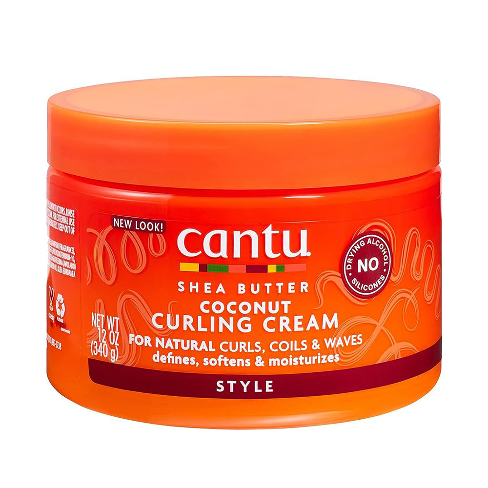 Cantu Coconut Curling Cream 12 oz / 340 gm - For Defined, Frizz-Free Natural Curls