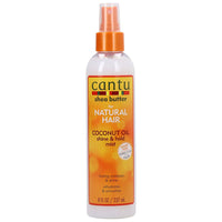 Cantu Coconut Oil Shine & Hold Mist 8 oz / 237 ml - For Frizz-Free, Hydrated Curls