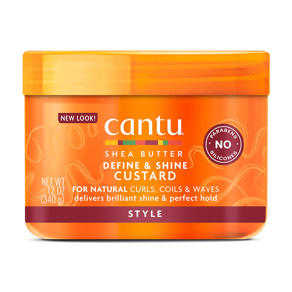 Cantu Define & Shine Custard 12 oz / 340 gm - For Defined, Frizz-Free Curls