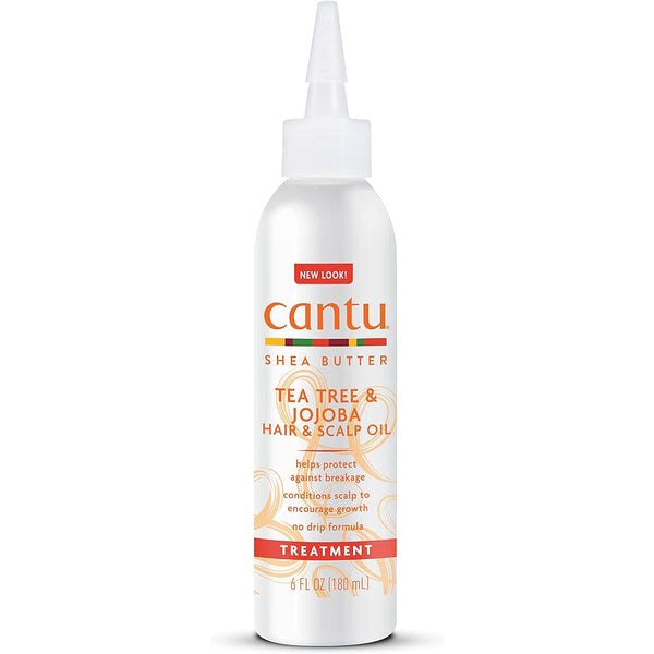 Cantu Tea Tree & Jojoba Hair & Scalp Oil 6 oz / 180 ml - For Healthy Hair Growth & Scalp Relief
