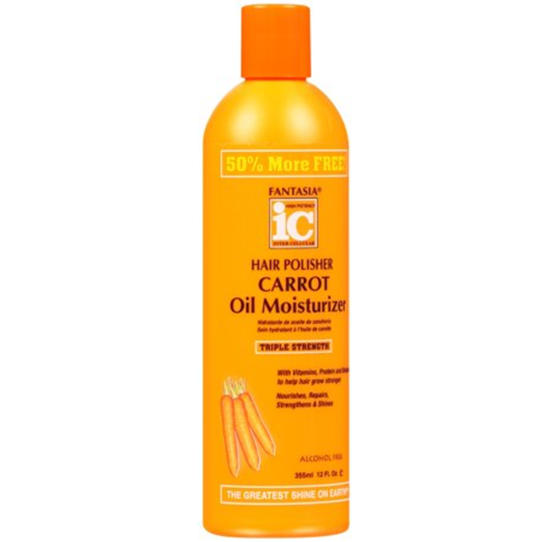 Fantasia IC Hair Polisher Carrot Oil Moisturizer: Frizz Control & Radiant Shine for All Hair Types 355ml/12 oz