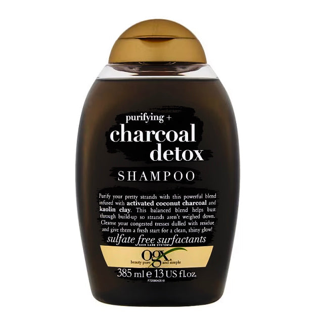 OGX Purifying+ Charcoal Detox Shampoo Deep Cleansing & Scalp Detox for Oily Hair & Scalp 385 ml/13.02 oz