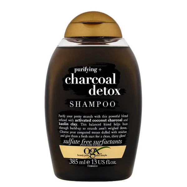OGX Purifying+ Charcoal Detox Shampoo Deep Cleansing & Scalp Detox for Oily Hair & Scalp 385 ml/13.02 oz