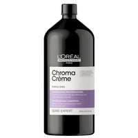 L'Oréal Professionnel Serié Expert Chroma Crème Purple Dyes Shampoo Anti-Brassiness & Yellow Tones Neutralising for Highlighted & Blonde Hair 1500 ml/50.72 oz