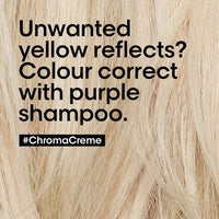 L'Oréal Professionnel Serié Expert Chroma Crème Purple Dyes Shampoo Anti-Brassiness & Yellow Tones Neutralising for Highlighted & Blonde Hair 1500 ml/50.72 oz