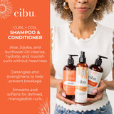 CIBU Curl + Coil Shampoo – Defines, Hydrates & Smooths Frizz-Free Curls (350ml)