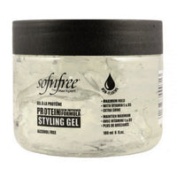 Sof n Free Protein Styling Gel Clear Strong Hold & Frizz Control for All Hair Types 6 oz