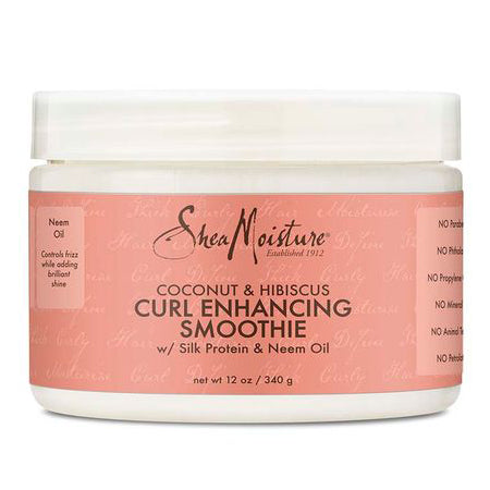 Shea Moisture Coconut & Hibiscus Curl Enhancing Smoothie 12 oz / 340 gm - For Natural Curls & Frizz Control
