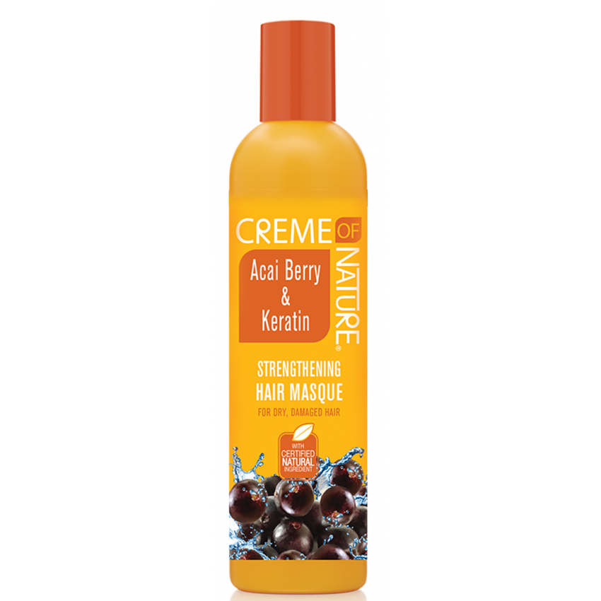 Creme Of Nature Acai Berry & Keratin Hair Masque 12 oz / 355 ml - For Stronger, Revitalized Hair
