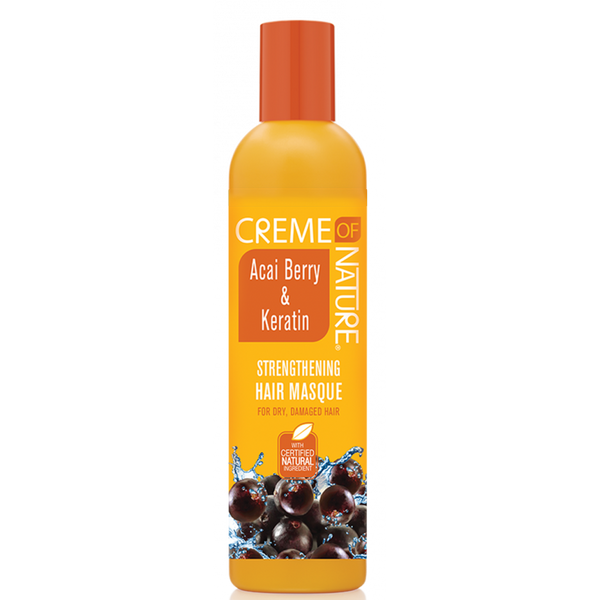 Creme Of Nature Acai Berry & Keratin Hair Masque 12 oz / 355 ml - For Stronger, Revitalized Hair