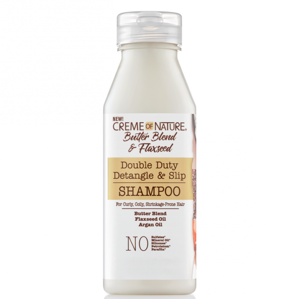 Creme of Nature Double Duty Detangle & Slip Shampoo 12 oz / 355 ml - For Natural & Curly Hair