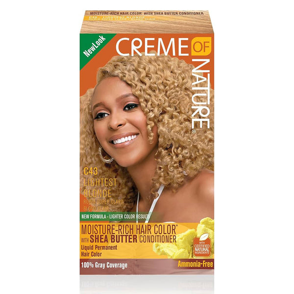 Creme of Nature Moisture Rich Hair Color Kit - For Long-Lasting, Radiant Permanent Colour & 100% Grey Coverage
