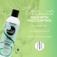 Curl Keeper Ultimate Hold Gel – Fragrance-Free, Water-Based, 12 oz for Frizz Control & Defined Curls