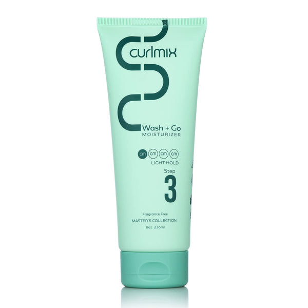 CurlMix Wash + Go Moisturizer for Curly Hair – Light Hold, Jojoba Oil, Fragrance Free