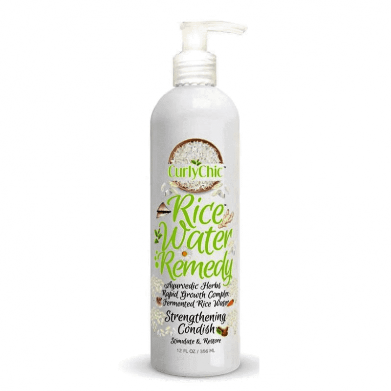 CurlyChic Rice Water Remedy Strengthening Conditioner - Strengthens & Grows for Curly, Wavy & Coily Hair - 356ml/12.04 oz