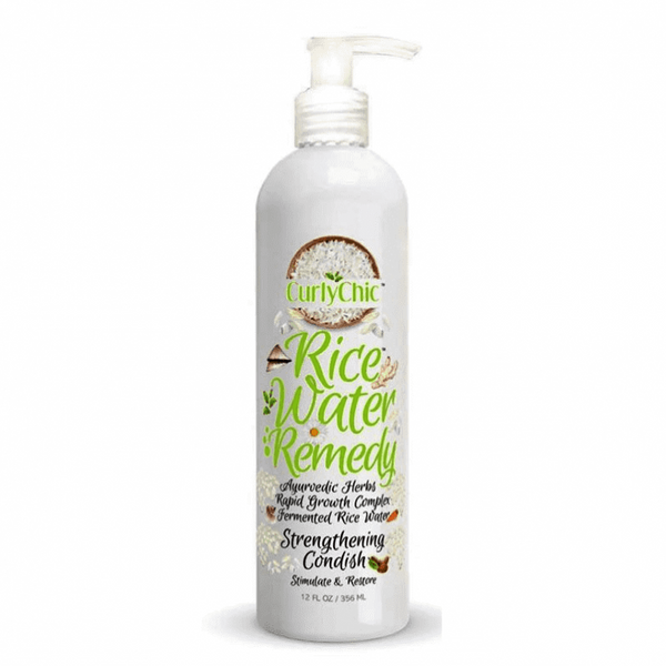 CurlyChic Rice Water Remedy Strengthening Conditioner - Strengthens & Grows for Curly, Wavy & Coily Hair - 356ml/12.04 oz