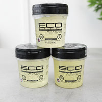 Eco Style Styling Hair Gel Black Castor and Flaxseed Oil 8oz – Pack of 3