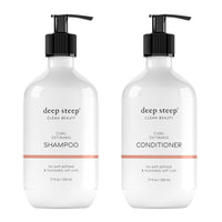 Deep Steep Curl Defining Shampoo & Conditioner, 17 oz – Moisturizing, Sulfate-Free, Vegan Hair Care for Curly Hair