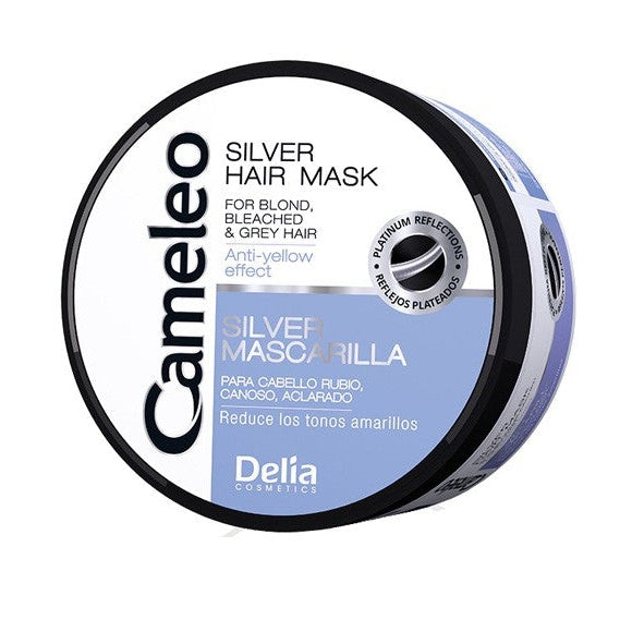 Delia Cameleo Silver Hair Mask Neutralises Yellow Tones & Revitalises Blonde, Grey & Bleached Hair 200ml / 6.76 oz