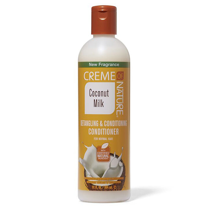 Creme of Nature Coconut Milk Detangling & Conditioning Conditioner 12 oz / 355 ml - For Detangling, Conditioning & Shine