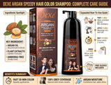 Dexe Argan Speedy Hair Colour Shampoo Instant Dark Brown Hair Dye 420ml/14.2 oz