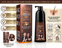 Dexe Argan Speedy Hair Colour Shampoo Instant Dark Brown Hair Dye 420ml/14.2 oz