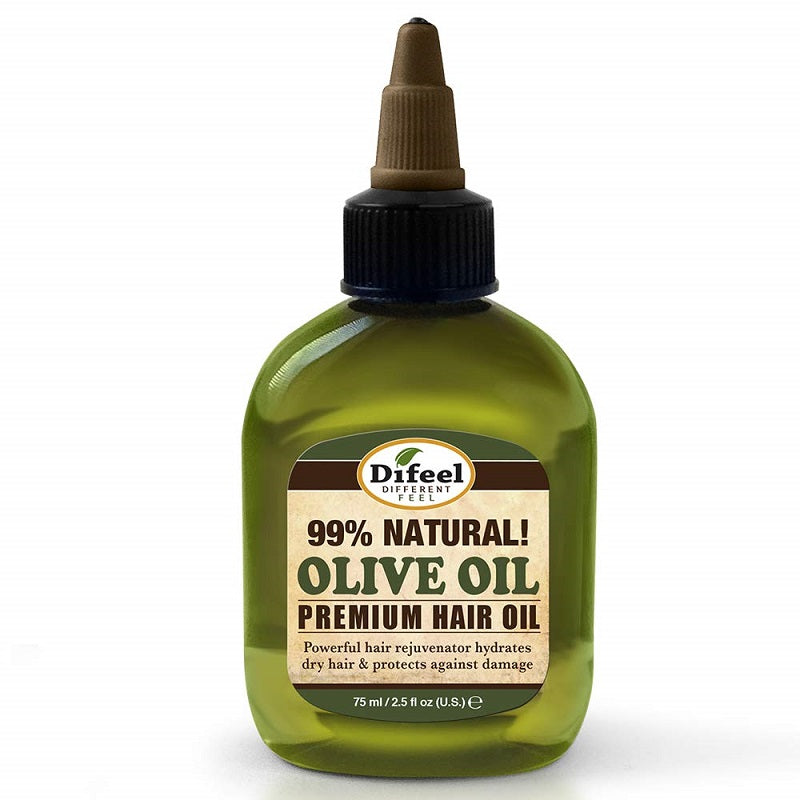 Difeel Premium Natural Hair Oil - Olive Oil for Strengthening & Shine for All Hair Types 75ml/2.54 oz