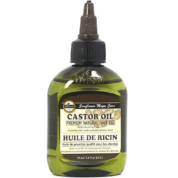 Difeel Castor Oil Premium Natural Hair Oil for Stronger, Thicker Hair 75ml/2.54 oz