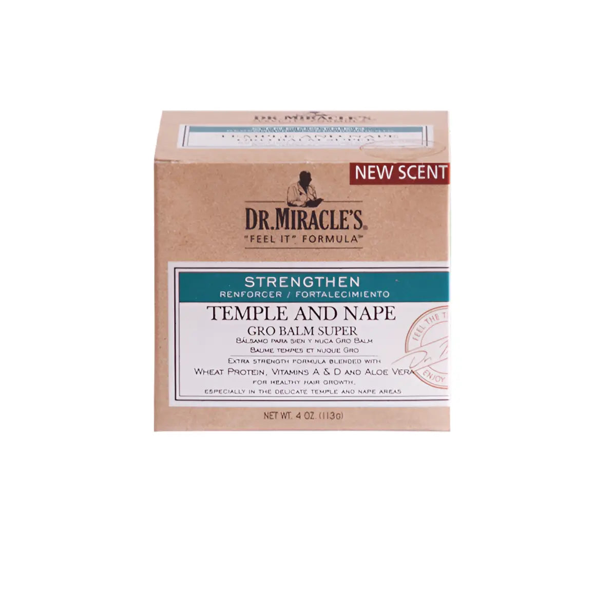 Dr. Miracles Temple & Nape Balm Super i: Stimulating Growth & Strengthening Edges for Textured Hair