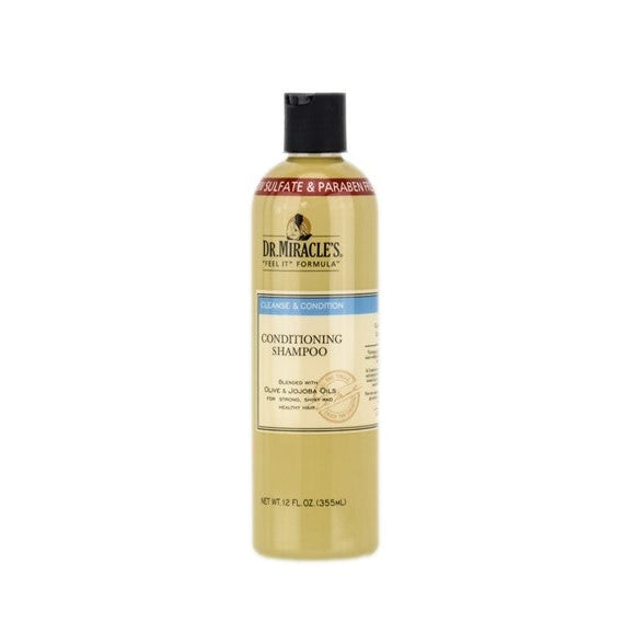 Dr. Miracles Cleanse and Condition Conditioning Shampoo: Hydrating & Strengthening for Dry, Damaged Hair 355ml/12 oz