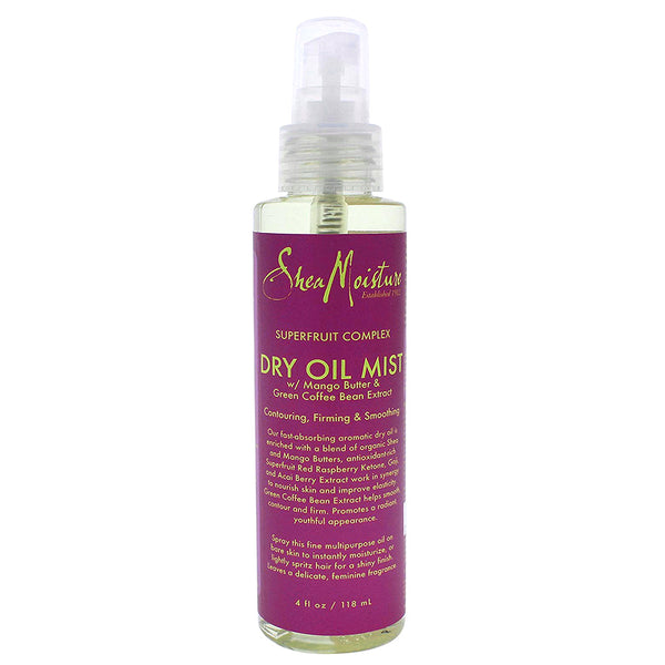 Shea Moisture SuperFruit Complex Dry Oil Mist Revitalising Shine & Hydration for Dry, Dull Hair & Scalp 4 oz