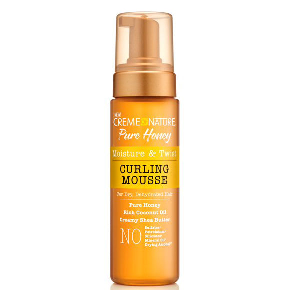 Creme of Nature Pure Honey Curling Mousse 7 oz / 207 ml - For Curl Definition & Frizz Control