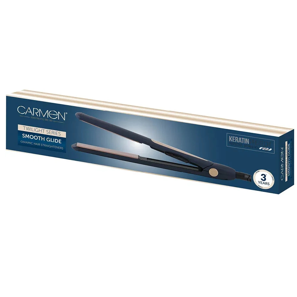 Carmen Twilight Series Ceramic Hair Straightener for Smooth, Frizz-Free Professional Results