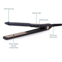 Carmen Twilight Series Ceramic Hair Straightener for Smooth, Frizz-Free Professional Results