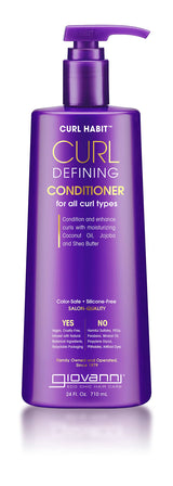 GIOVANNI Curl Habit Curl Defining Conditioner – For Curly Hair, Vegan, Cruelty-Free, Silicone-Free, 24 oz