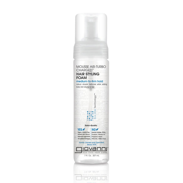 GIOVANNI Mousse Hair Styling Foam – Volumizing Curl & Wave Mousse, 7 Fl Oz
