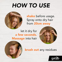 Got2b Extra Texture Dry Shampoo Instant Refresh & Styling Volume for All Hair Types 200 ml / 6.76 oz