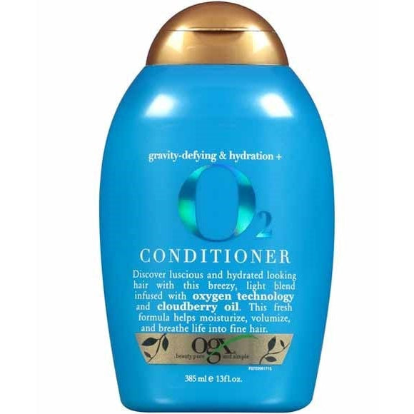 OGX Gravity Defying & Hydration O2 Conditioner for Volume & Lift, Fine Hair 385ml/13.02 oz