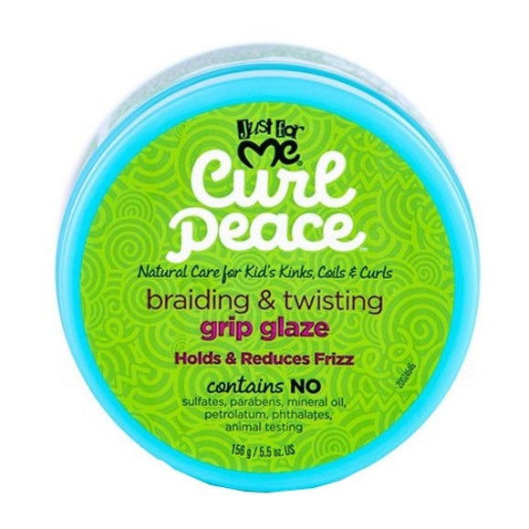 Just for Me Curl Peace Braiding & Twisting Grip Glaze for Defined Styles & Frizz-Free Hold 156g/5.5 oz