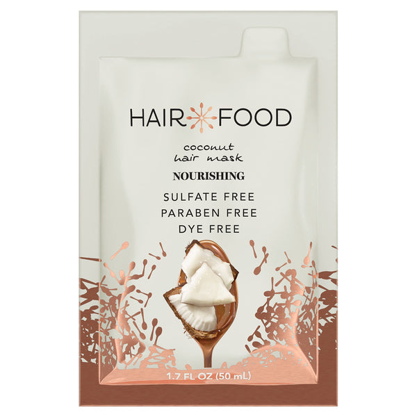 Hair Food Moisturizing Hair Mask for Curly Hair – Coconut Scent, Paraben-Free & Dye-Free | 1.7 fl oz, 10 Count