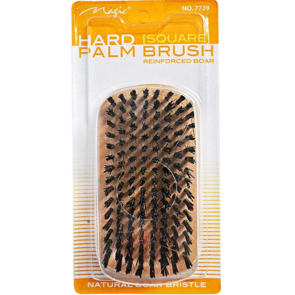 Magic Collection Hard Palm Brush - Superior Detangling & Wave Training for Coarse & Wavy Hair - Square (No.7739)