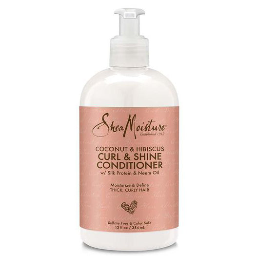 Shea Moisture Coconut & Hibiscus Curl & Shine Conditioner 13 oz / 384 ml - For Natural Curls & Frizz Control